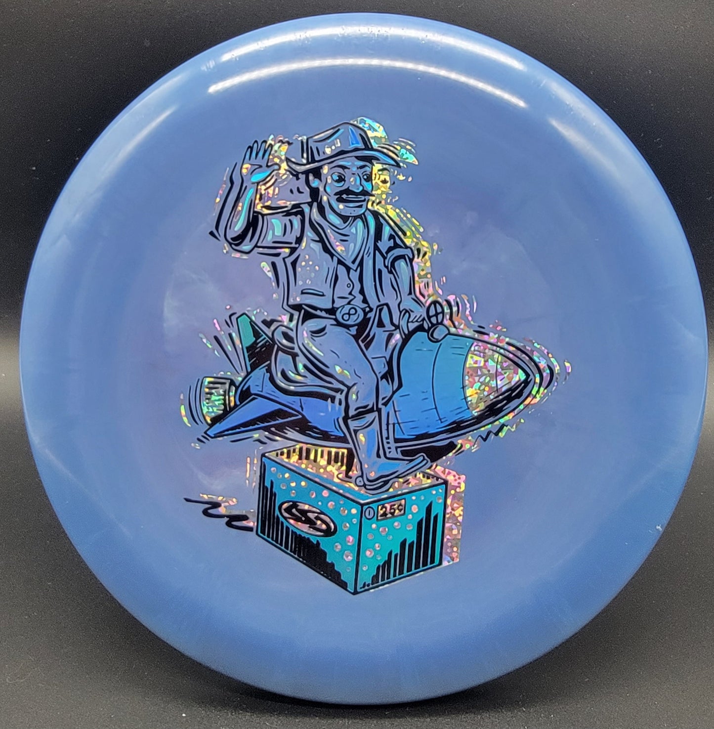 Lone Star Disc Alpha Penny Ride Em Rocket Cowboy Stamp