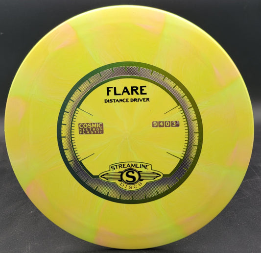 Streamline Discs Cosmic Neutron Flare
